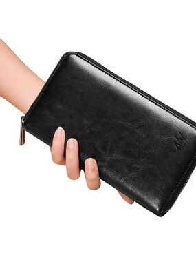 HYM Women Leather Wallet 36 Slot Credit Card Holder